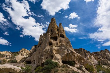 Türkiye 'nin Kapadokya kentindeki Goreme Milli Parkı açık hava müzesinde bir manastır