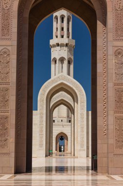 Muscat, Umman'daki Sultan Qaboos Ulu Camii Minaresi
