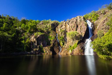 Litchfield Ulusal Parkı 'ndaki Wangi Şelalesi, Kuzey Bölgesi, Avustralya