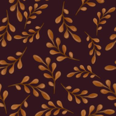 Kahverengi çiçeksiz desen, arka plan, kumaş desenleri