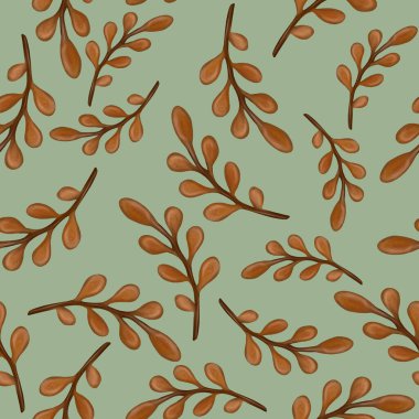 Yapraklı kusursuz doku deseni. El çizimi çiçek desenleri. yaz botanik geçmişi.
