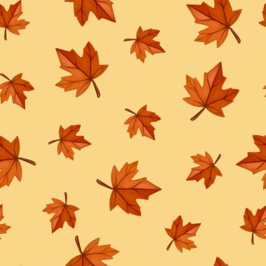 sonbahar yaprakları arka plan, kumaş tasarımı, pürüzsüz desen