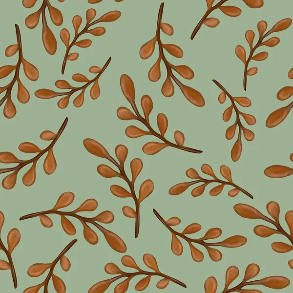 Yapraklı kusursuz doku deseni. El çizimi çiçek desenleri. yaz botanik geçmişi.