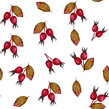 Kırmızı böğürtlen suluboya ile kusursuz desen