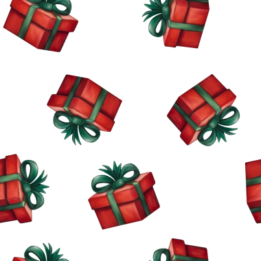 Kırmızı Noel hediye kutularının kusursuz deseni