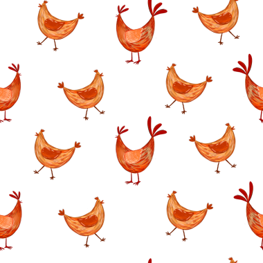 Tavuk ve horozla kusursuz desen. Paskalya geçmişi. Kuşlarla ilgili bir resim.