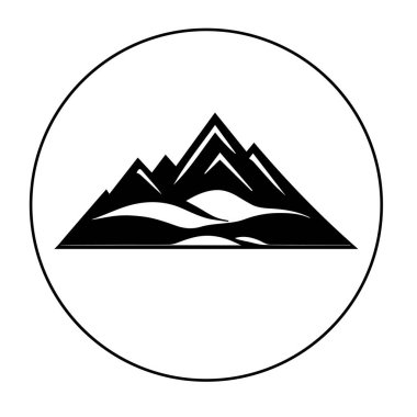 Dağ ikonu. vektör illüstrasyonu