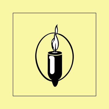 Serene Mum Işığı Minimalist Vektör Tasarımı
