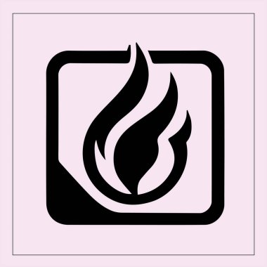 Ateş ikonu. vektör illüstrasyonu. 