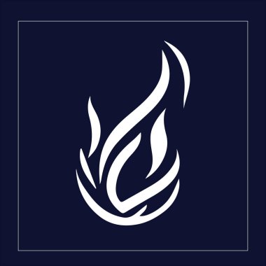 Ateş ikonu. vektör illüstrasyonu. 