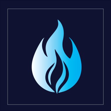 Ateş ikonu. vektör illüstrasyonu. 