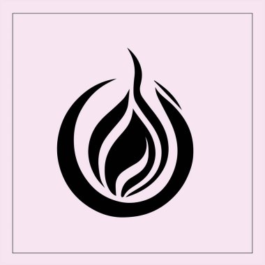 Ateş ikonu. vektör illüstrasyonu. 