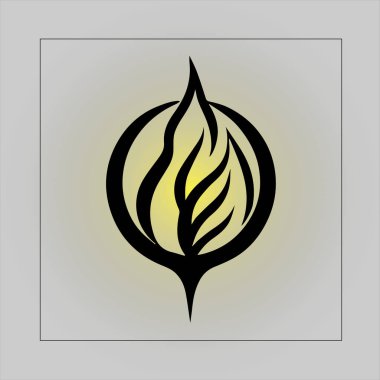 Ateş ikonu. vektör illüstrasyonu. 