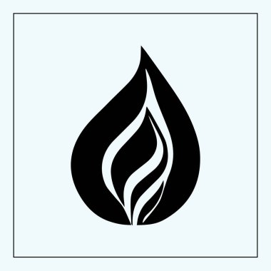 Ateş ikonu. vektör illüstrasyonu. 