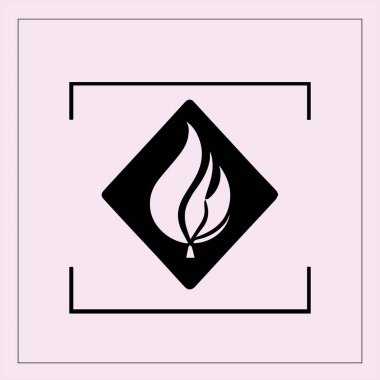 Ateş ikonu. vektör illüstrasyonu. 