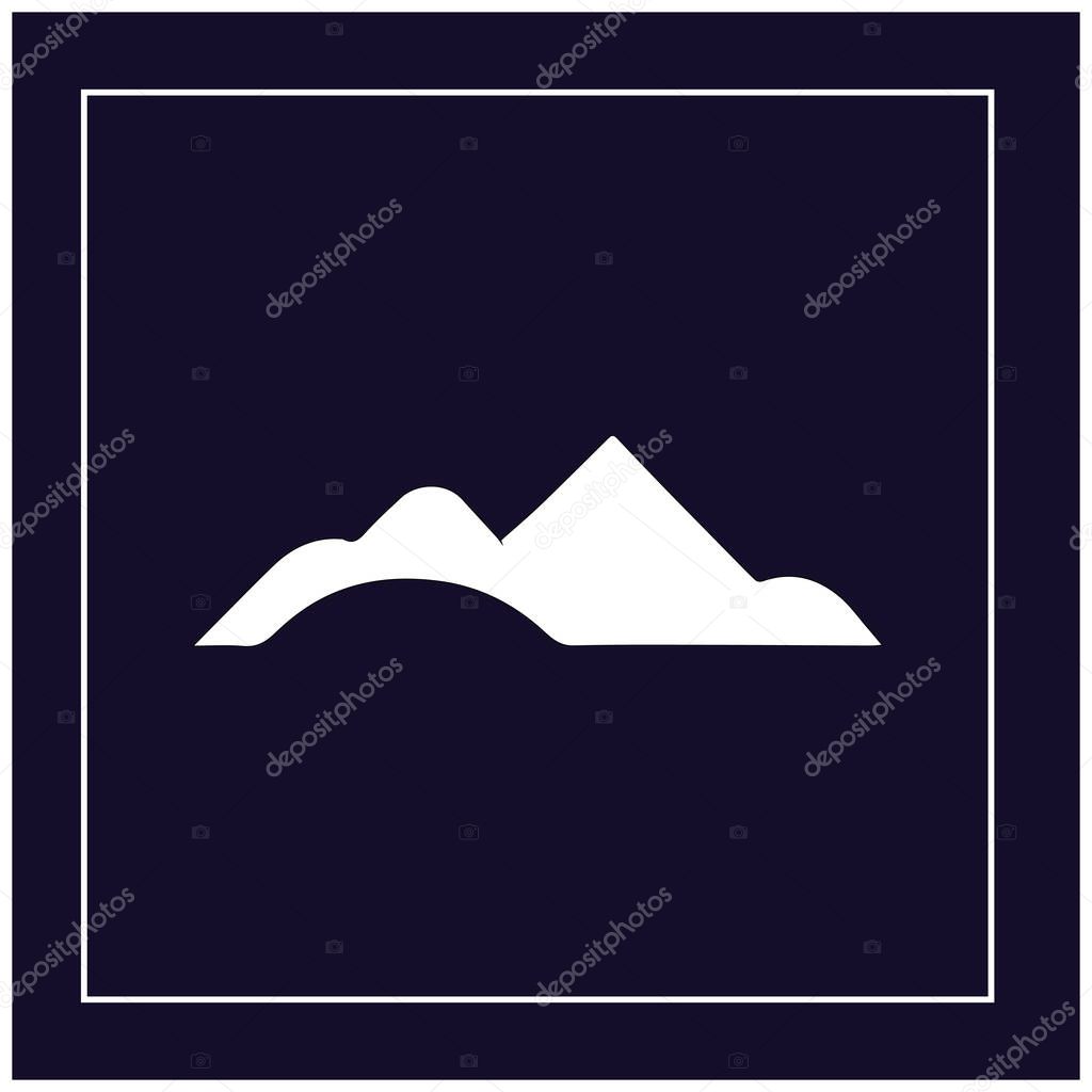 Mountain icon. Vector illustration