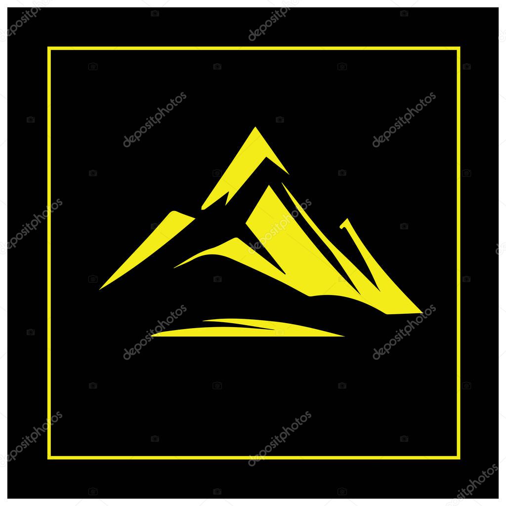 Mountain icon. Vector illustration