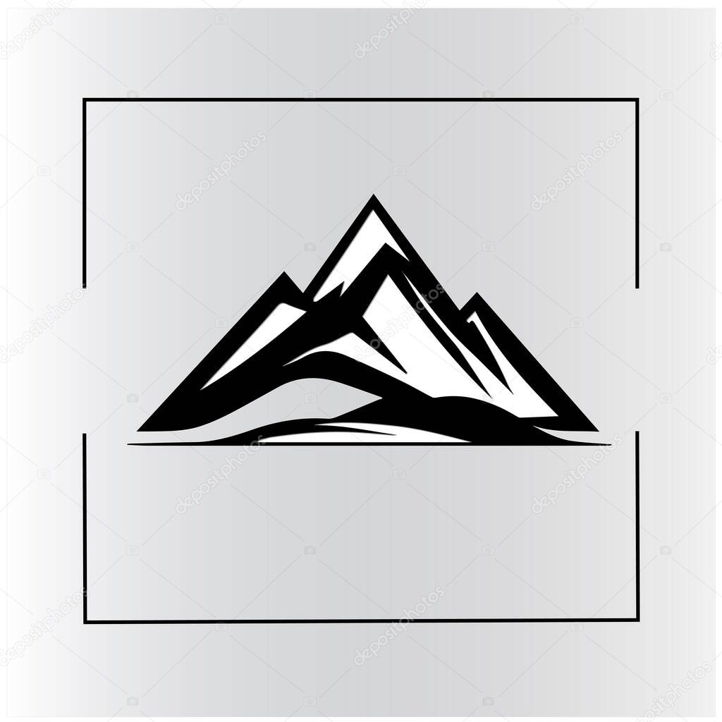 Mountain icon. Vector illustration