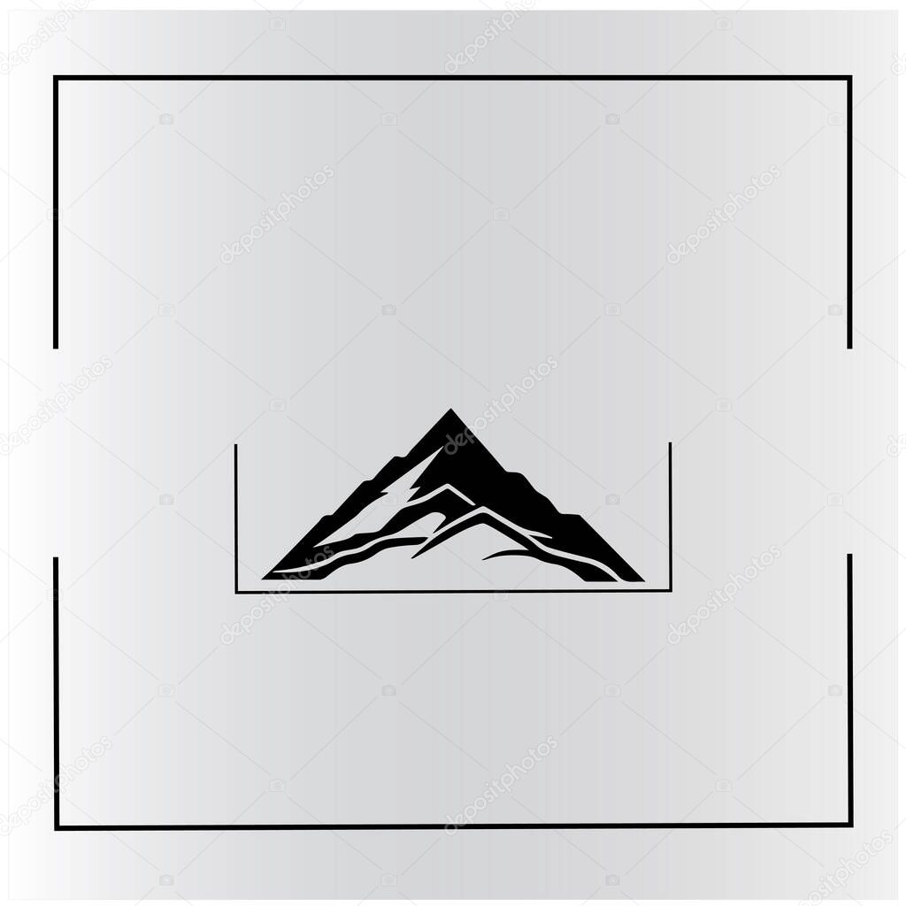 Mountain icon. Vector illustration