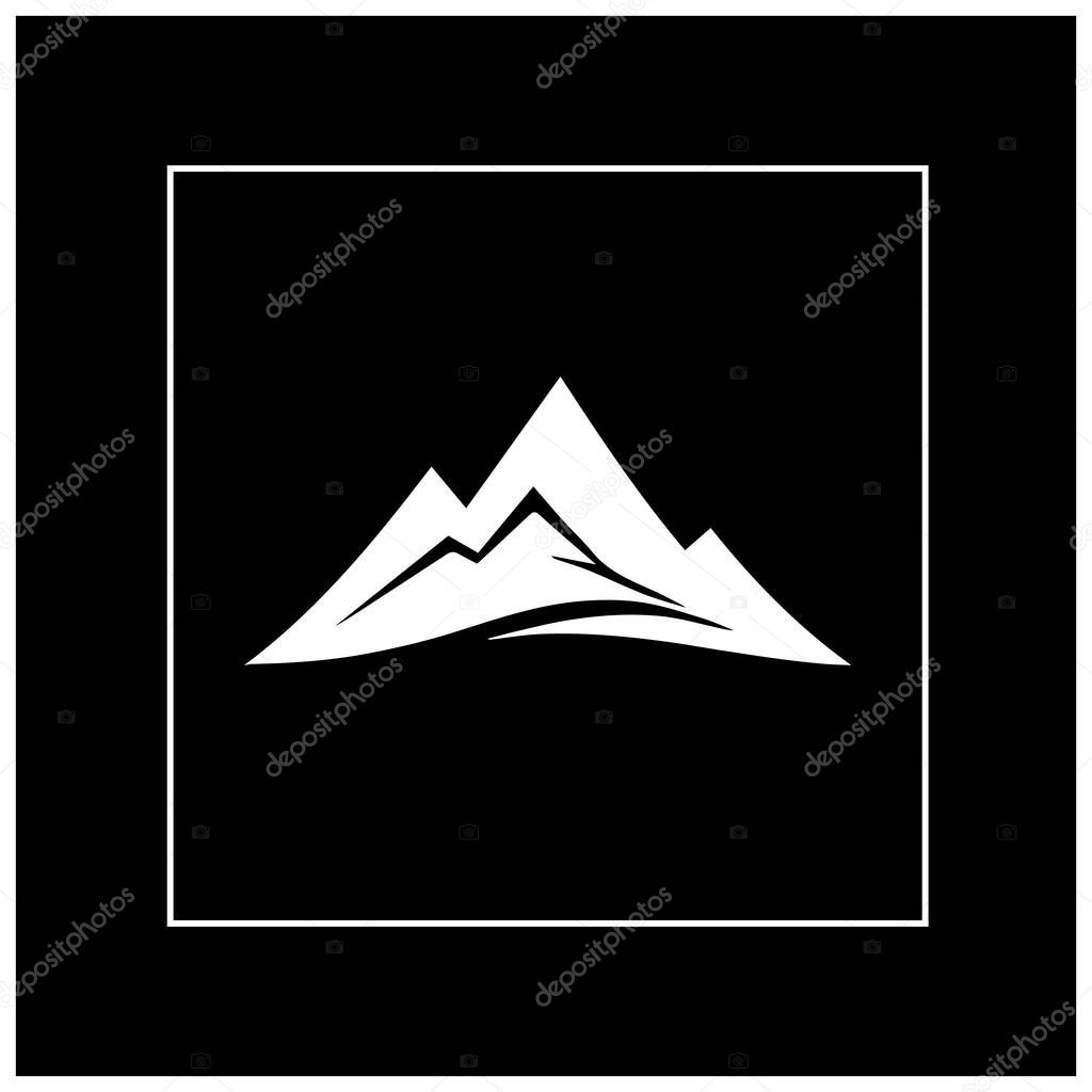 Mountain icon. Vector illustration