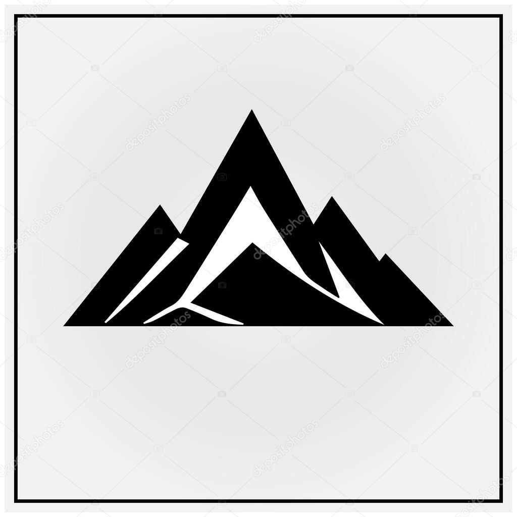 Mountain icon. Vector illustration
