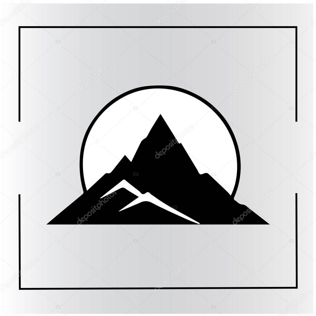 Mountain icon. Vector illustration
