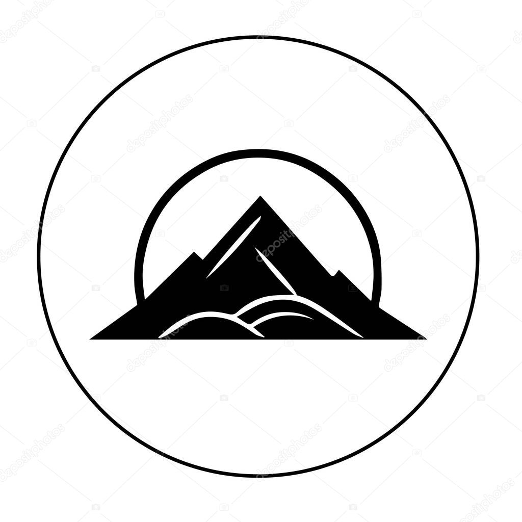 Mountain icon. Vector illustration