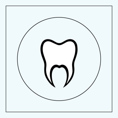Diş simgesi. Vektör çizim
