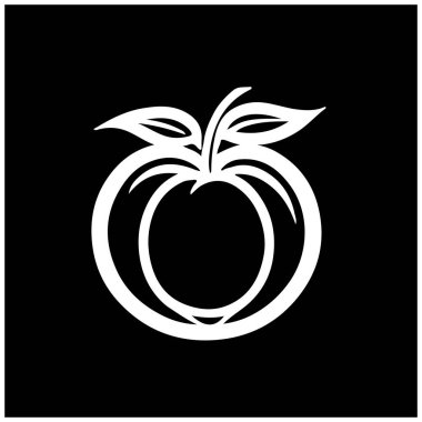 Siyah arkaplanda izole edilmiş taze domates simgesi