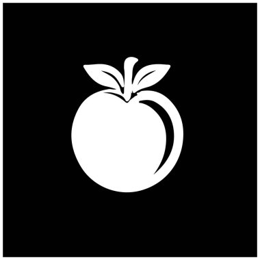 Siyah arkaplanda izole edilmiş taze domates simgesi