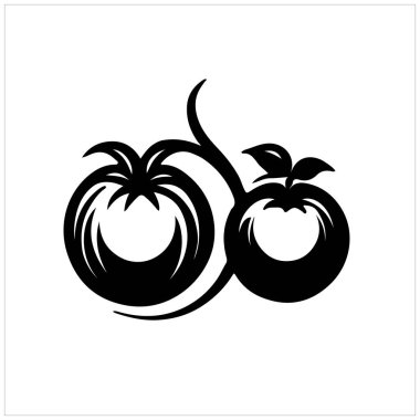 Beyaz arkaplanda izole edilmiş taze domates simgesi