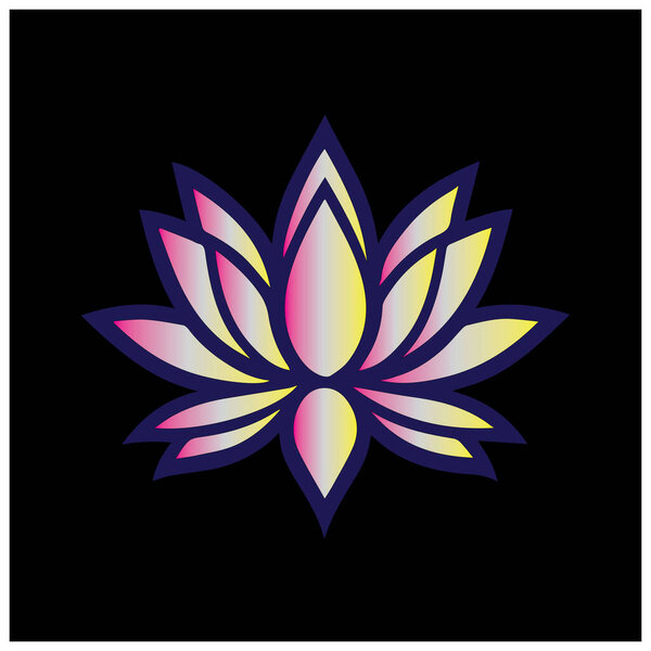 Минималистский логотип водяной Лили Вектор