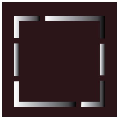 Siyah arkaplan ile büyüyen karelerin spiral deseni