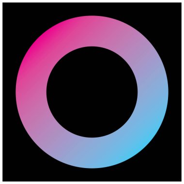 Çemberler ve renk eğimleriyle soyut tasarım