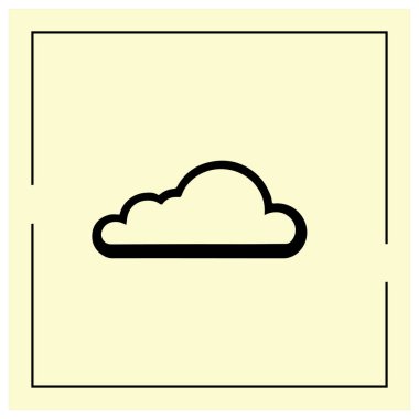 Siyah ve beyaz Bulut Vektör Tasarımı. minimalist bulut vektörü