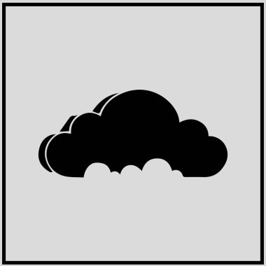 Siyah Bulut Vektör Tasarımı. minimalist bulut vektörü