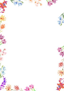 Renkli Suluboya Boş Not A4 Belgesi.