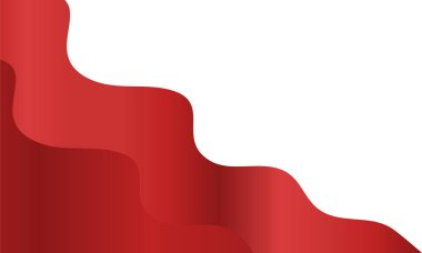 Kırmızı Dalga Çizgileri Şablon Arkaplanı. Soyut İş Afişi. Modern duvar kağıdı. Vektör İllüstrasyonu