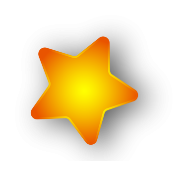 Siyah arka plan üzerine yıldız simgesi