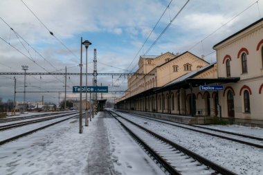 Teplice, Czech Republic, Jahuary 7, 2025. Local railway station. High quality photo clipart