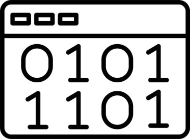 İkili Kod Simgesi Sanatı