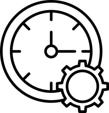 Çalışma Saati Simgesi Sanatı