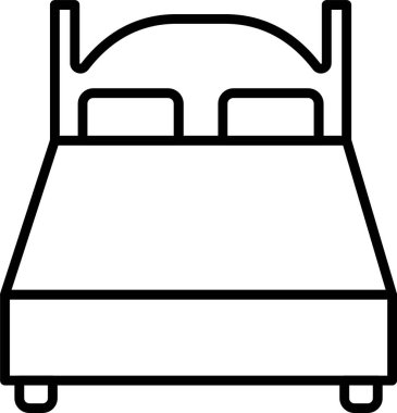 Çift Yatak Simgesi Simgesi Sanatı