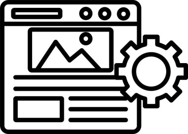 İçerik Yönetimi Sistem Simgesi Sanatı
