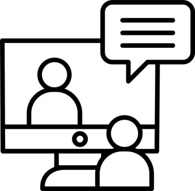 Çevrimiçi Röportaj Simgesi Sanatı