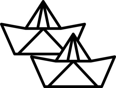 Paper Boat Icon Symbol Art clipart