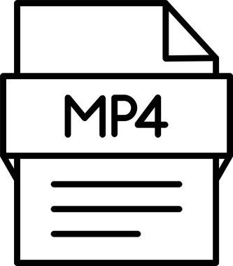 Mp4 Dosya Simgesi Sanatı