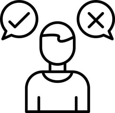 Karar İşaretleyici Simgesi Simgesi Sanatı