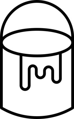 Boya Kovası Simgesi Simgesi Sanatı