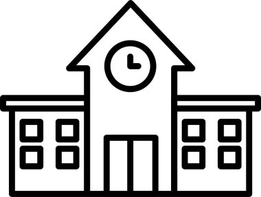 School Icon Symbol Art clipart